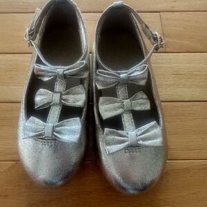 Janie and Jack Gold Dress Shoes with Bows